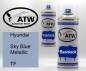 Preview: Hyundai, Sky Blue Metallic, TF: 400ml Sprühdose + 400ml Klarlack - Set, von ATW Autoteile West.
